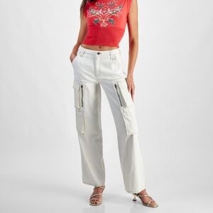 Guess Women's Kori High Rise Straight Leg Cargo Pants - RINSE size 29x30
